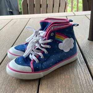 Gymboree denim rainbow sneakers size 3